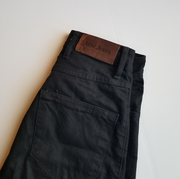 Acne Studio Jeans Tube Cash Black High Waisted 27 - Picture 6 of 8